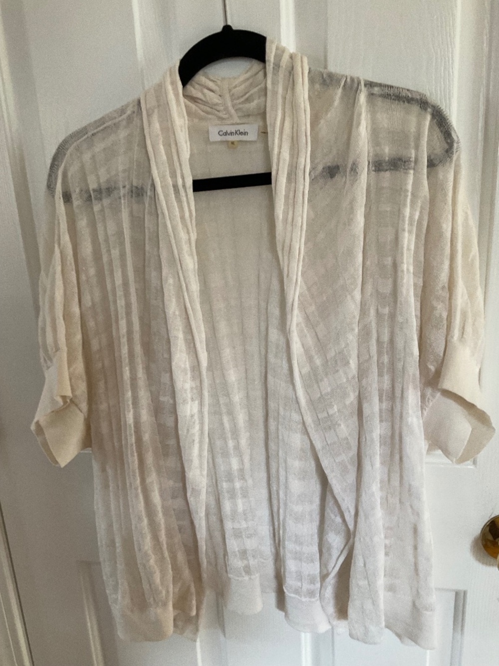 Calvin Klein jacket, off white, linen,nylon, cotton,size xl new,